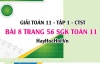 Giải bài 8 trang 56 Toán 11 tập 1 SGK Chân trời sáng tạo